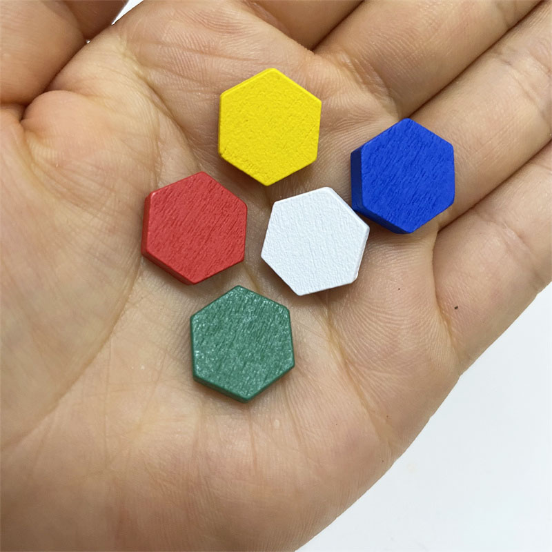 Board Game Impostor - 50 peças de madeira hexagonal prisma