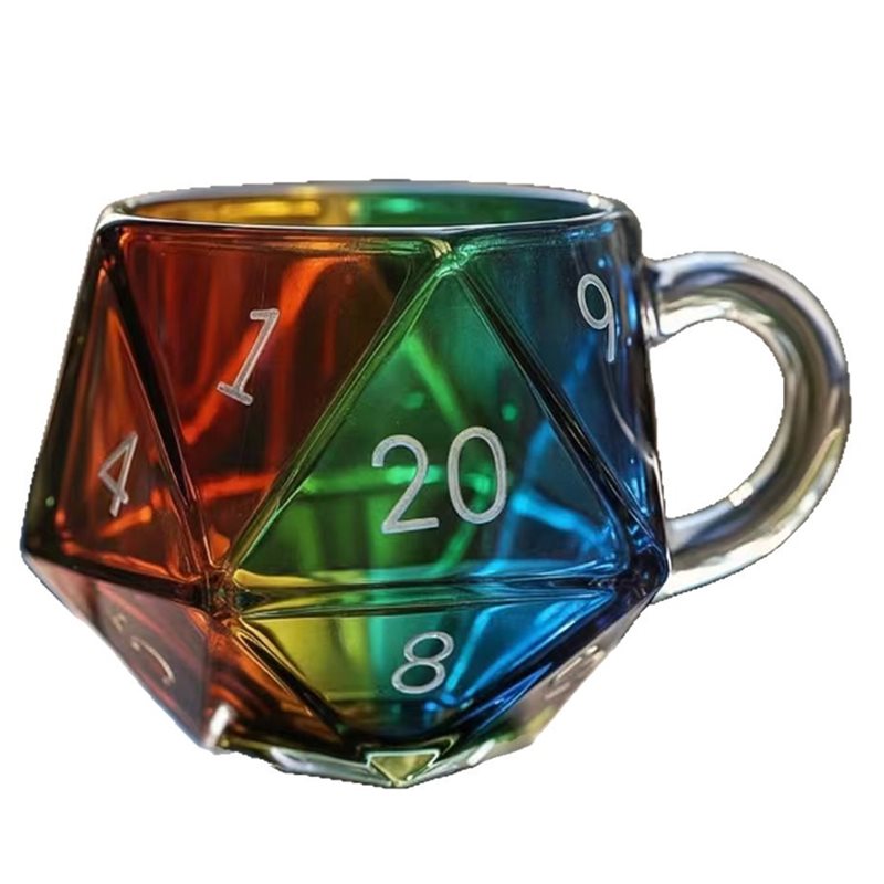 Board Game Heat - ABHU Rainbow D20 Dice Mug Copo