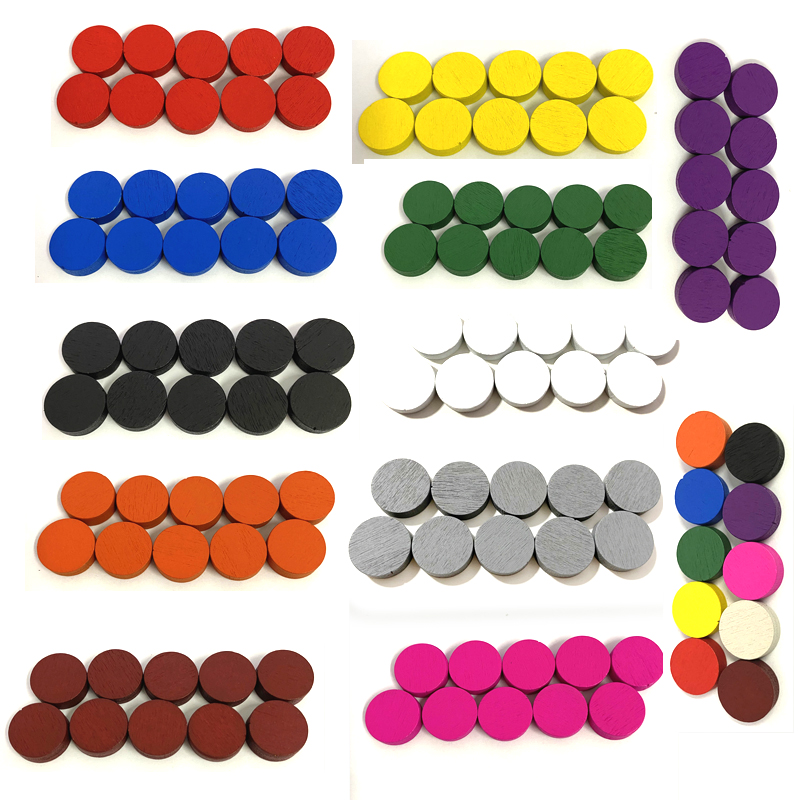 Board Game Impostor - 50 peças 15*5mm 11 cores discos