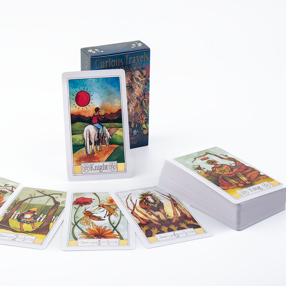 Board Game Illustrator - Curioso viagens tarô 10.3*6cm composto por