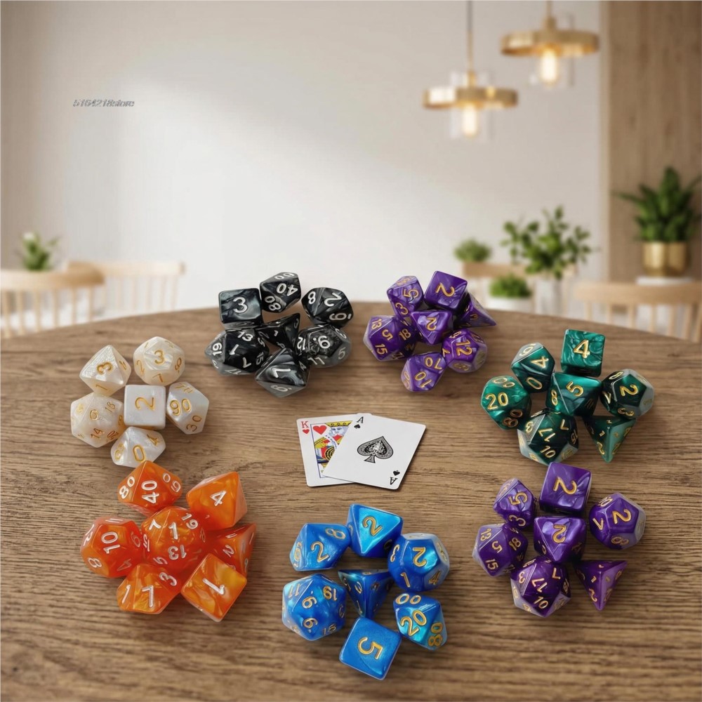 Conjunto de 7 peças de dados p - Board Game Impostor avaliação e preço